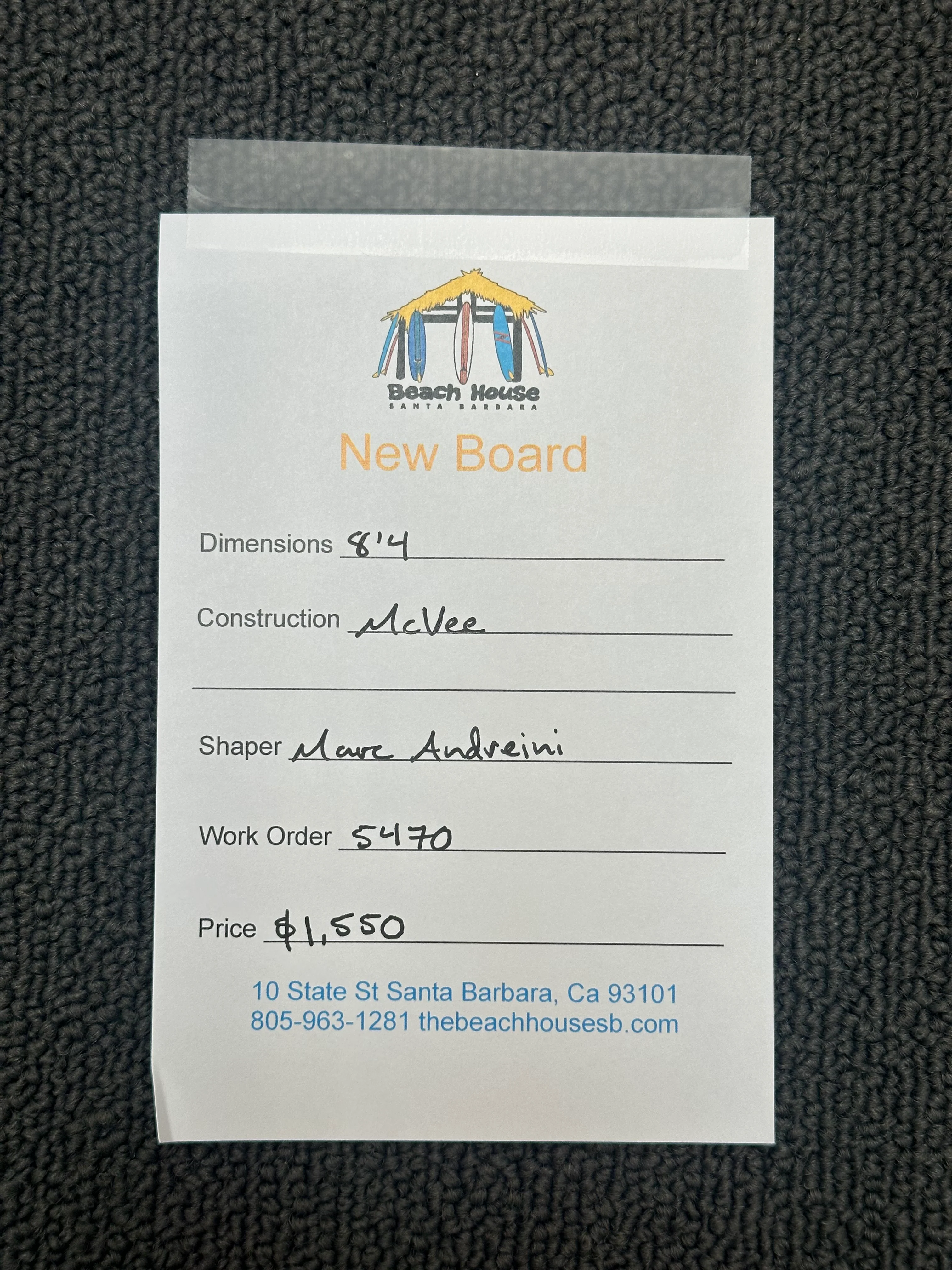 *SOLD* Andreini | 8'4" McVee - Image 3