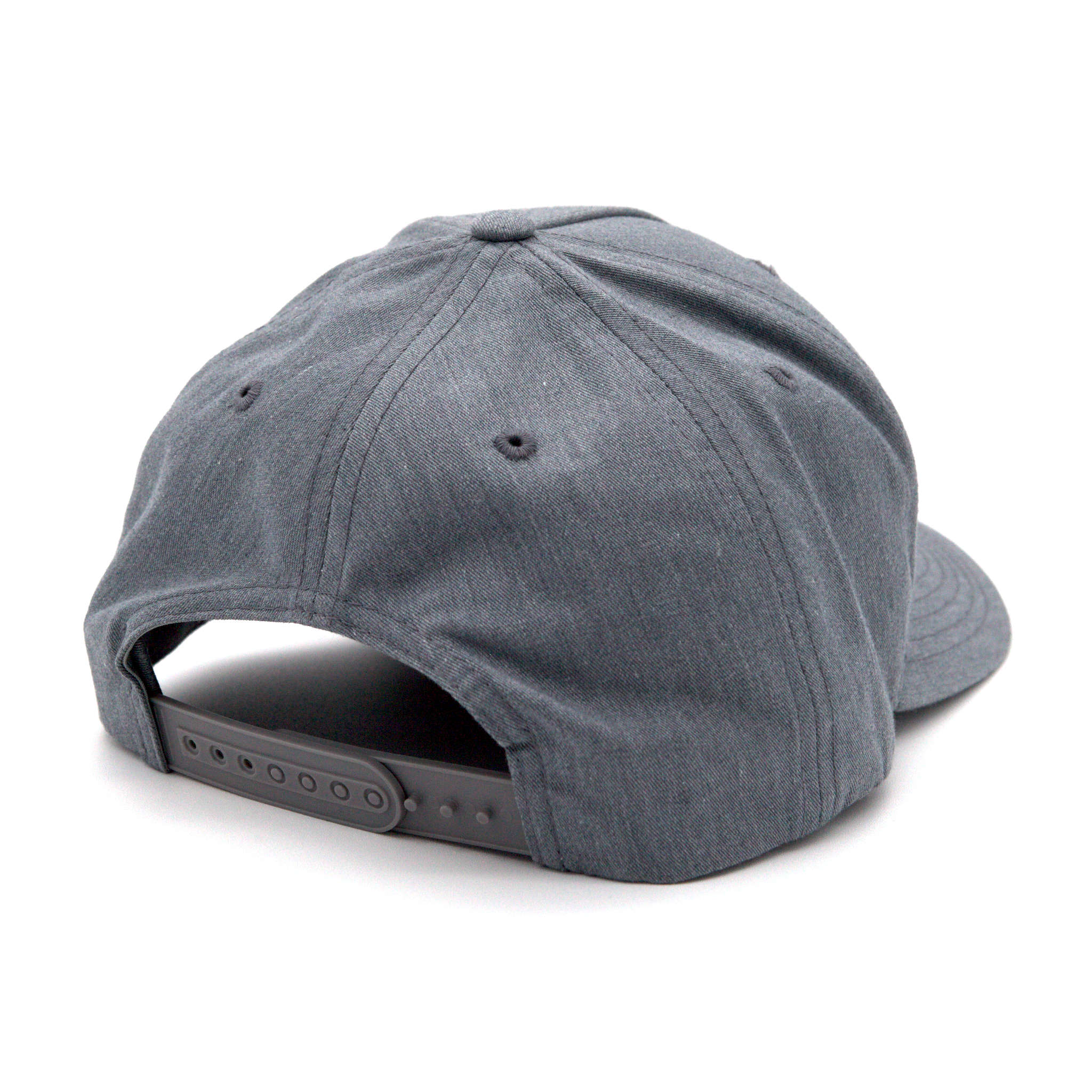 Greenough Leather Patch Snapback Hat - Grey - Image 2