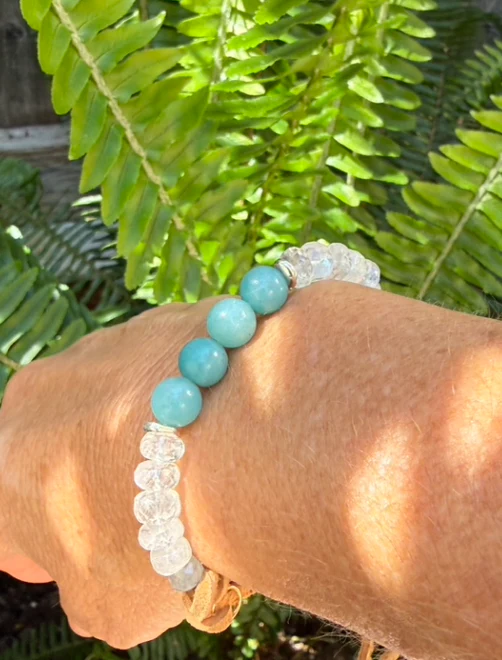 Moonstone Tides Suede Leather Bracelet - Image 3