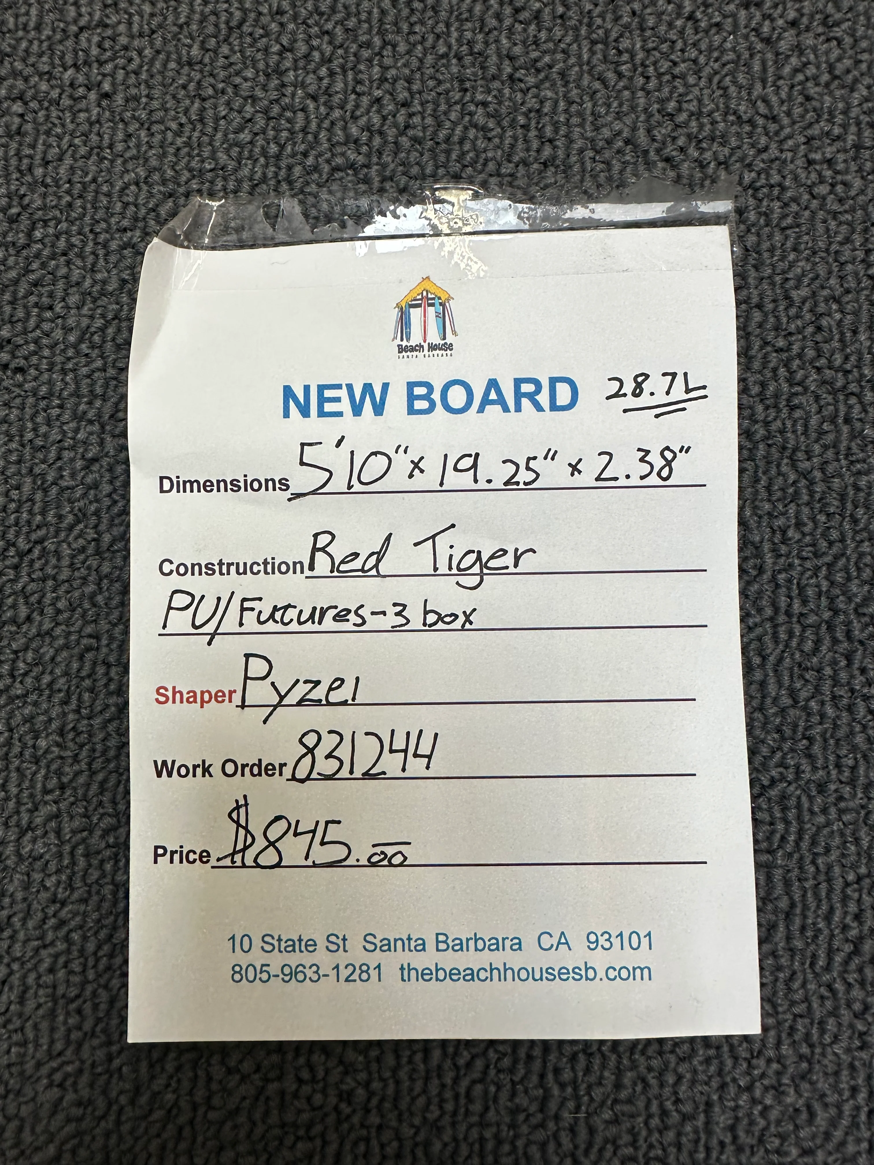 Pyzel | 5'10" Red Tiger - Image 3
