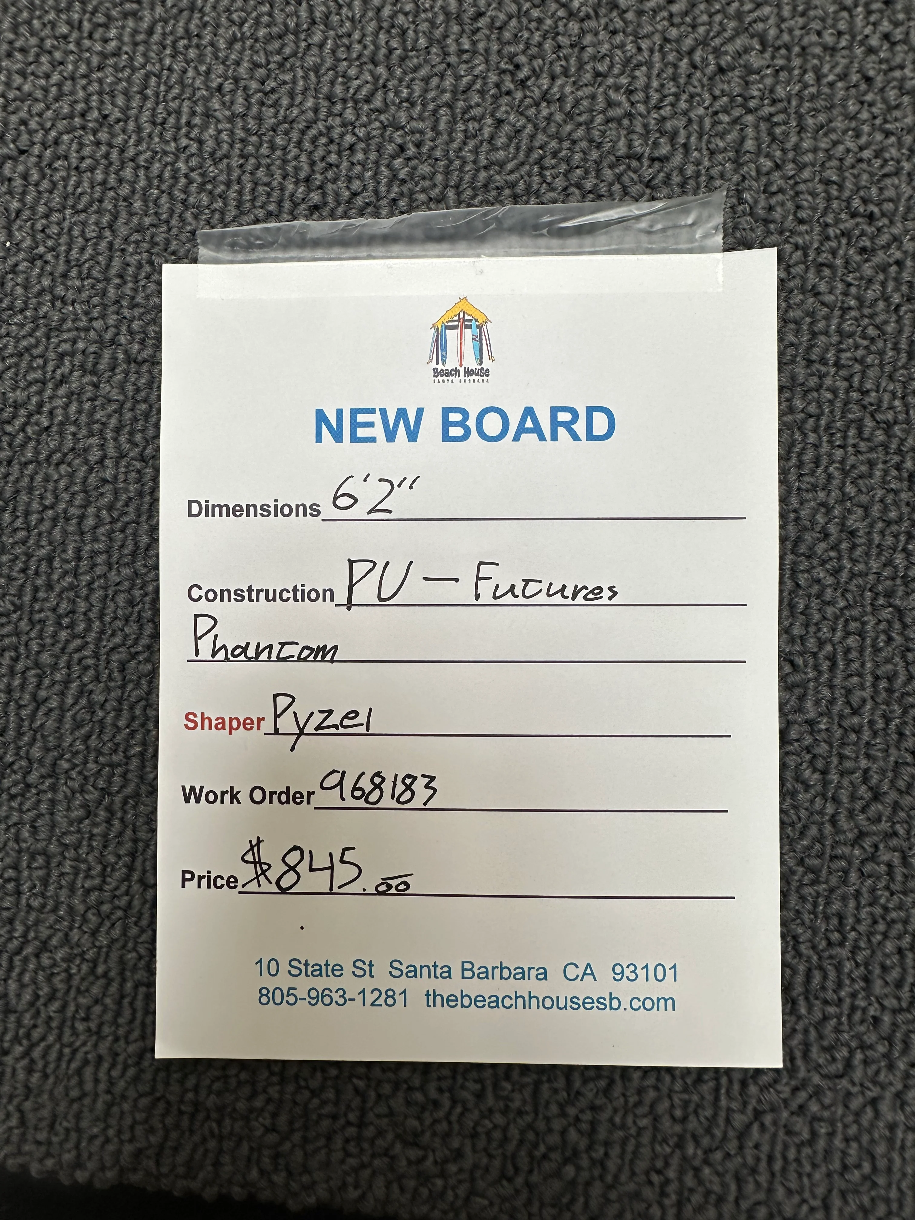 *SOLD* Pyzel | 6'2" Phantom - Image 3