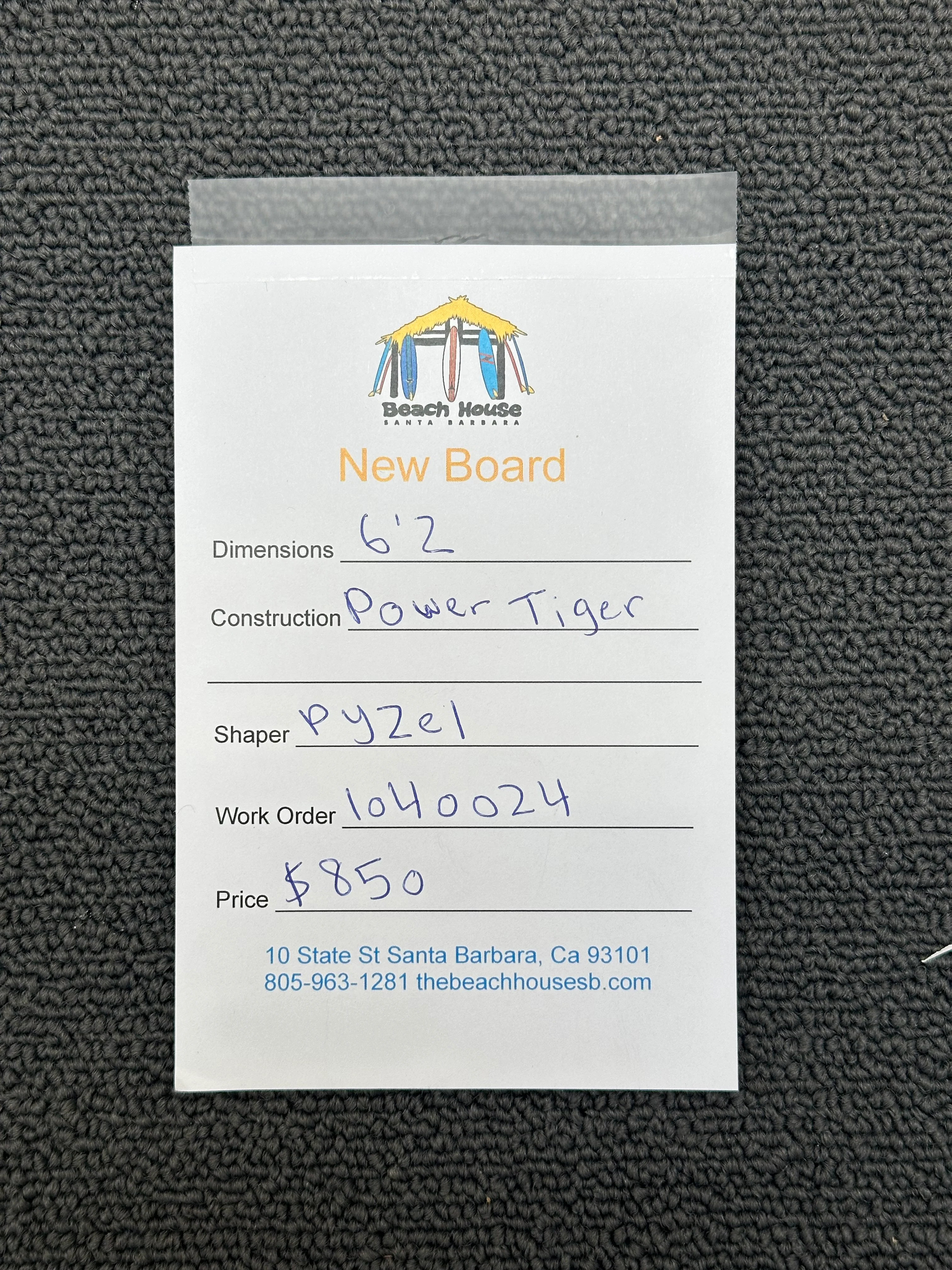 Pyzel | 6'2" Power Tiger - Image 3