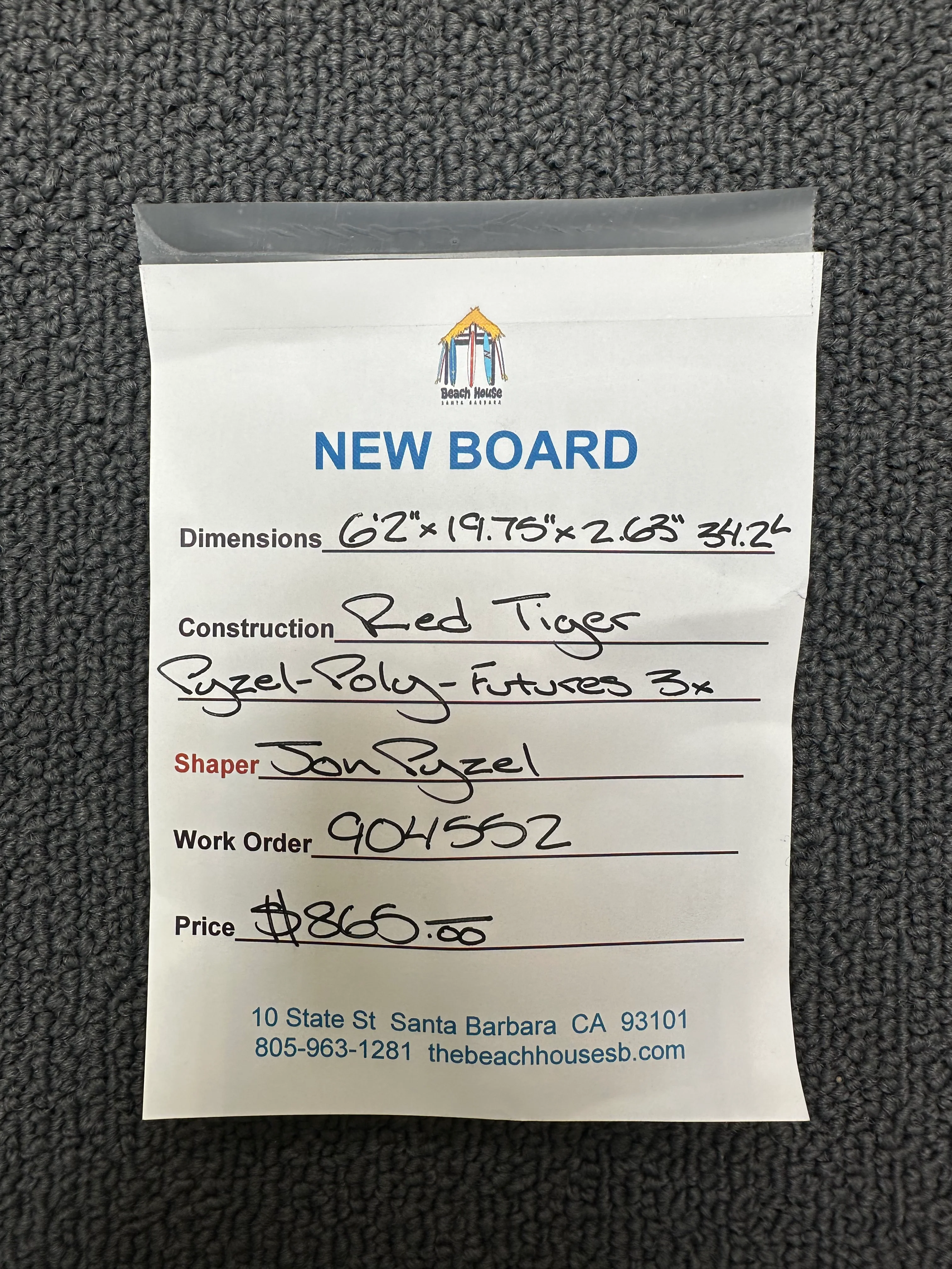 Pyzel | 6'2" Red Tiger - Image 3