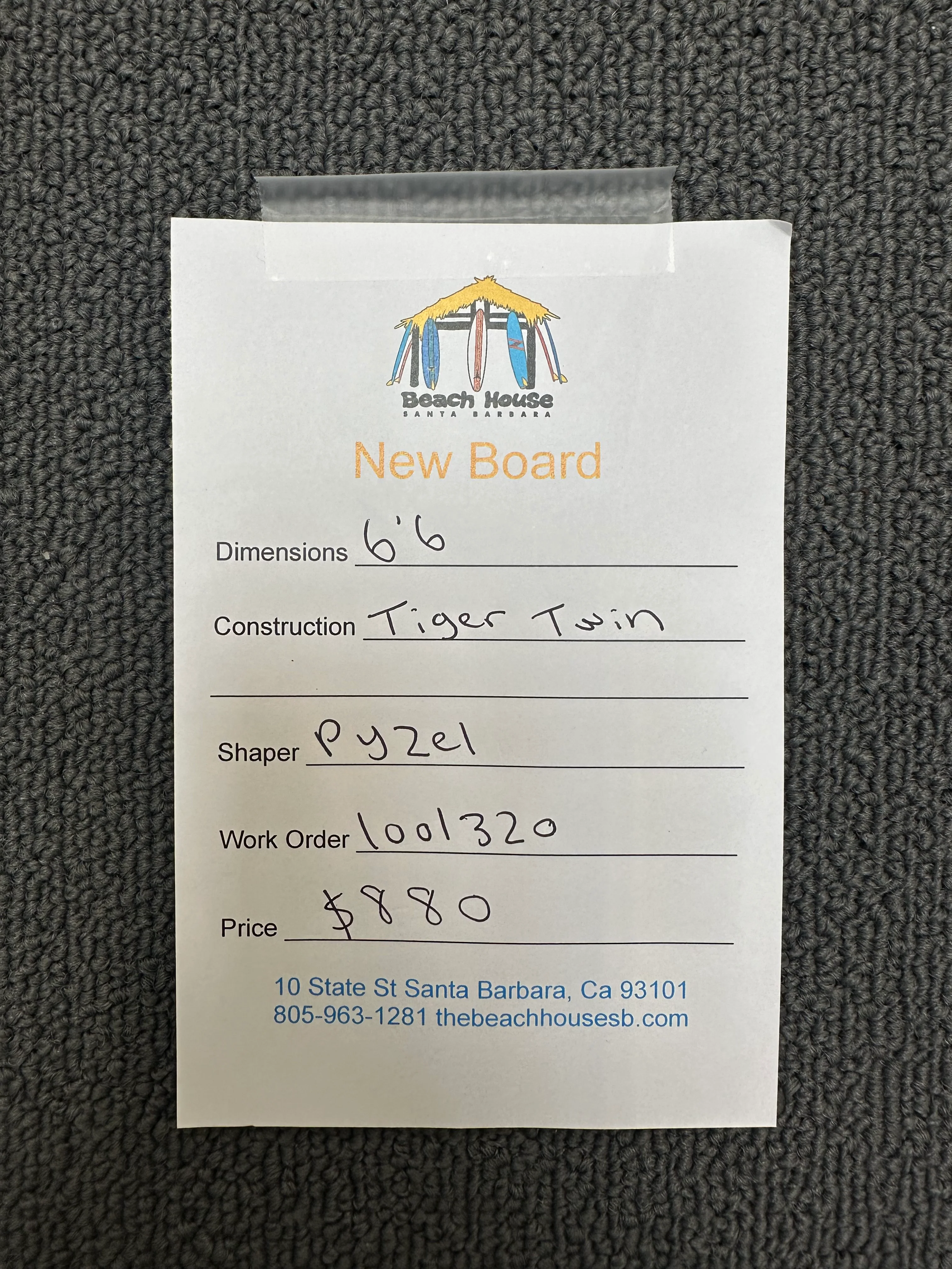 *SOLD* Pyzel | 6'6" Tiger Twin - Image 3