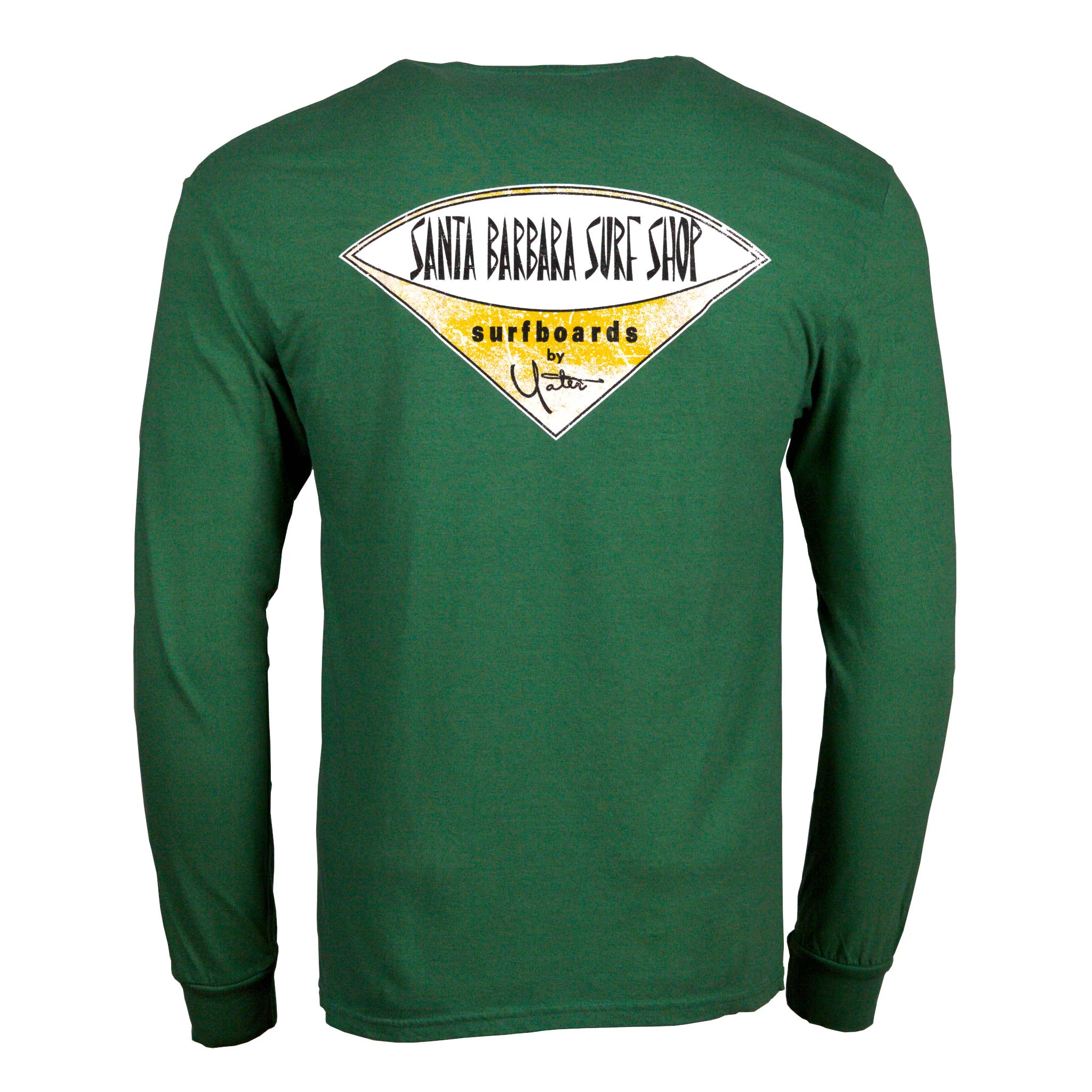 Santa Barbara Surf Shop Premium Distressed Long Sleeve T-Shirt - Image 2