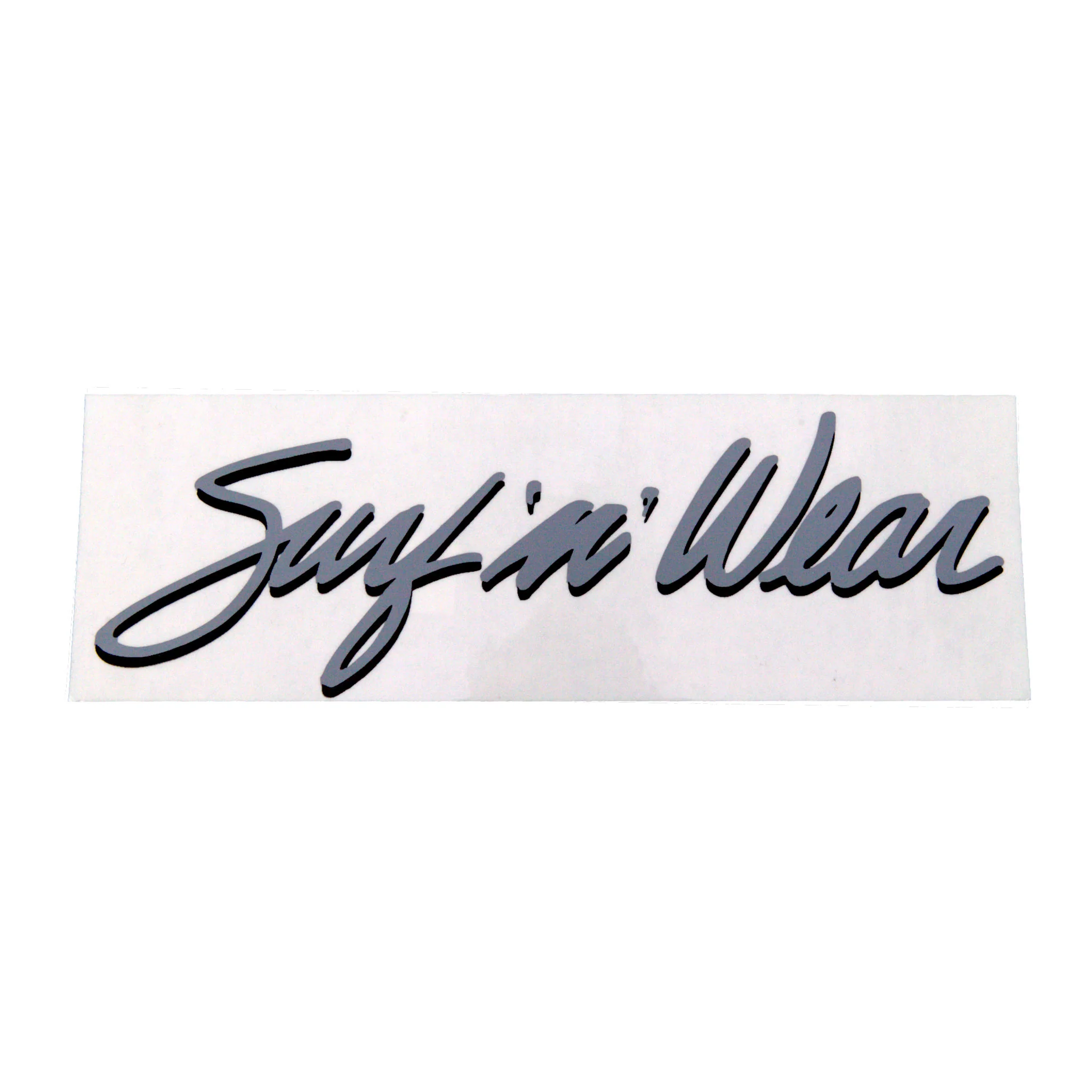 Surf N' Wear Script Sticker - Grey
